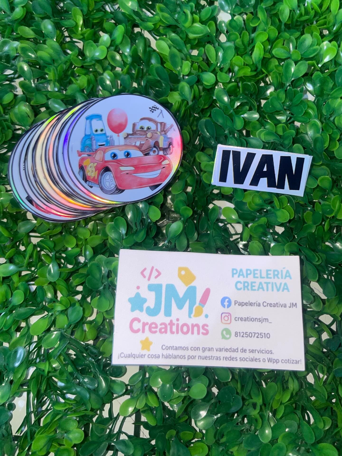 Stickers en papel holográfico